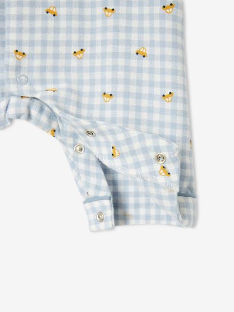 Pyjama bébé en flanelle de coton ouverture naissance carreaux ivoire 5 - vertbaudet enfant 