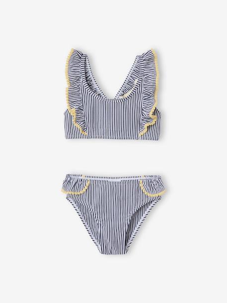 Maillot de bain 2 pièces rayé fille marine rayé 4 - vertbaudet enfant 