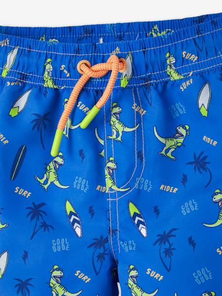 Short de bain imprimé dinos garçon bleu drapeau imprimé 3 - vertbaudet enfant 