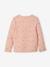 Sweat imprimé fille effet légèrement matelassé rose poudré imprimé 2 - vertbaudet enfant 