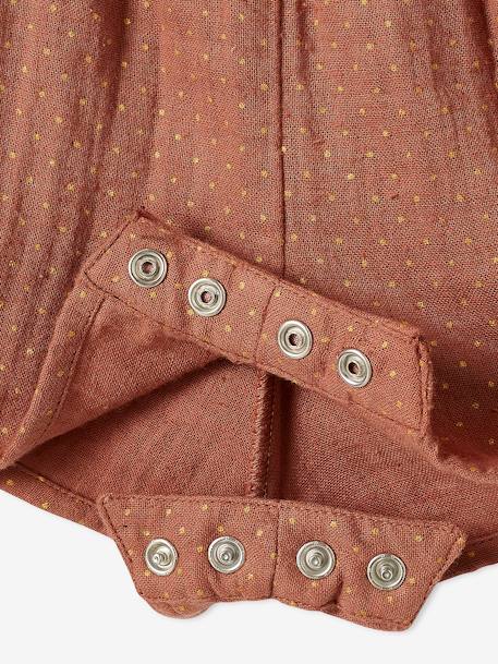 Combi-short en gaze de coton bébé terracotta imprimé 5 - vertbaudet enfant 