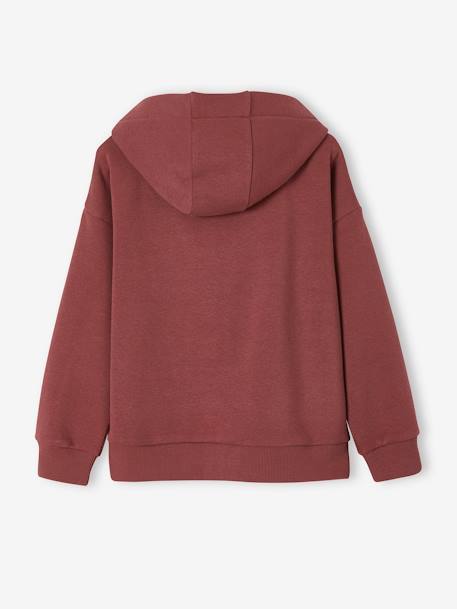 Sweat zippé à capuche garçon poches fantaisie Bordeaux 3 - vertbaudet enfant 