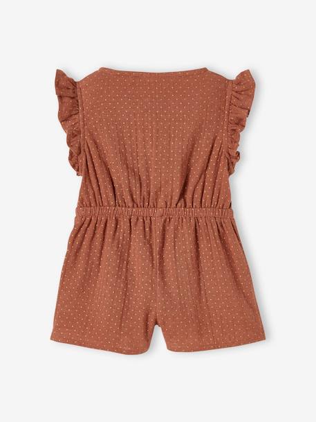 Combi-short en gaze de coton bébé terracotta imprimé 3 - vertbaudet enfant 