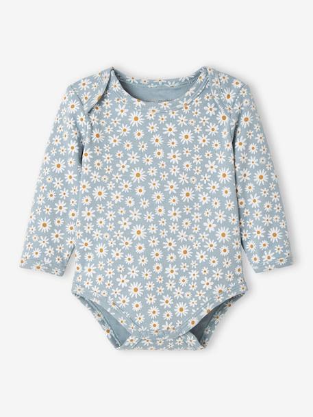 Lot de 02 Combinaisons Bodys Bébé – En Coton Biologique – Gris et