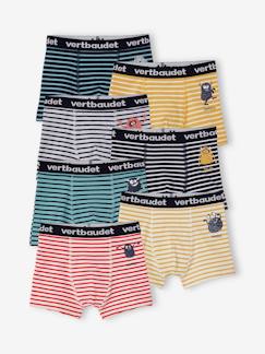 -Lot de 7 boxers stretch garçon semainier monstres