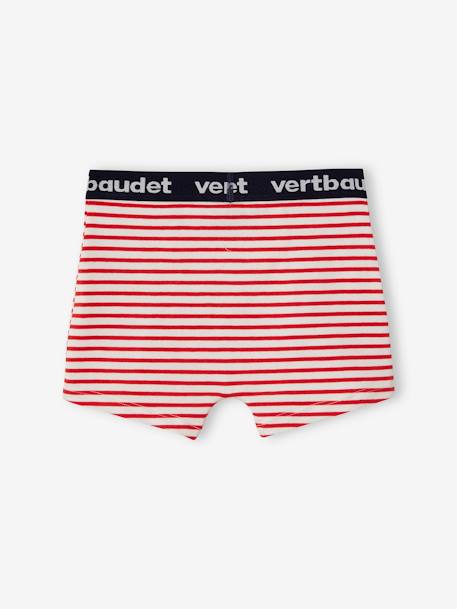 Lot de 7 boxers stretch garçon semainier monstres Lot ivoire rayé 9 - vertbaudet enfant 