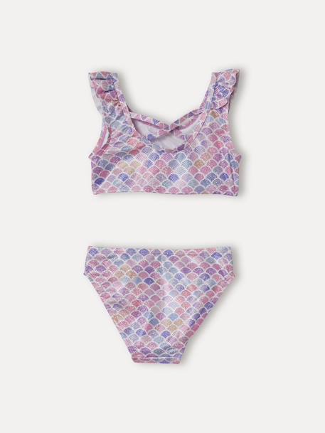 Maillot de bain 2 pièces sirène fille ivoire imprimé 3 - vertbaudet enfant 