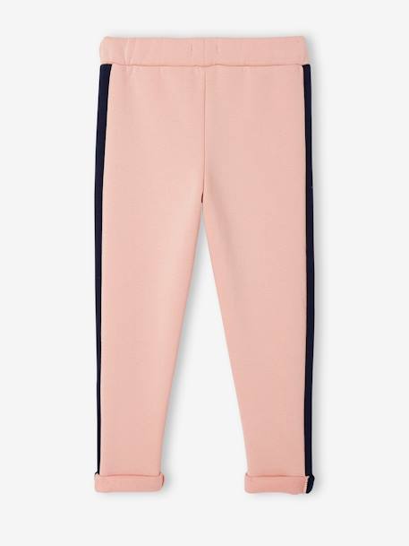 Pantalon de sport fille en molleton bandes côtés PRUNE - 19-2024 TCX+rose 7 - vertbaudet enfant 