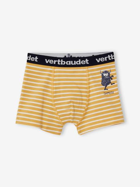 Lot de 7 boxers stretch garçon semainier monstres Lot ivoire rayé 7 - vertbaudet enfant 