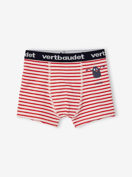 Lot de 7 boxers stretch garçon semainier monstres Lot ivoire rayé 2 - vertbaudet enfant 