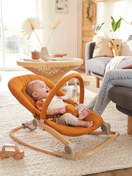 Transat avec arche Babydream curry+gris/blanc+tilleul 5 - vertbaudet enfant 