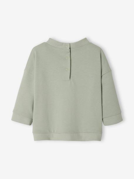 Sweat à message bébé personnalisable vert grisé 4 - vertbaudet enfant 