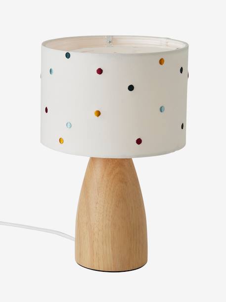 Lampe de chevet pois brodés beige / multicolore 6 - vertbaudet enfant 