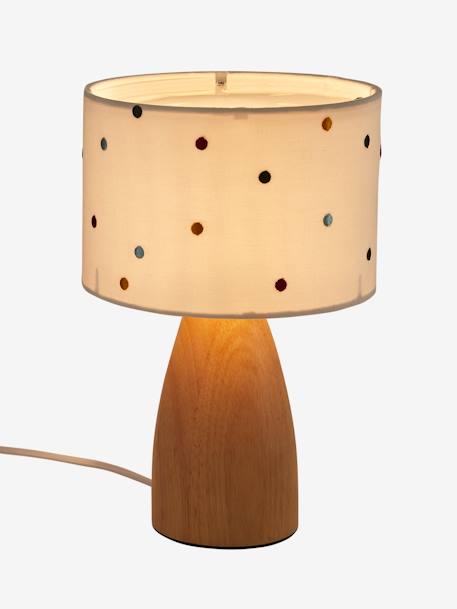 Lampe de chevet pois brodés beige / multicolore 2 - vertbaudet enfant 