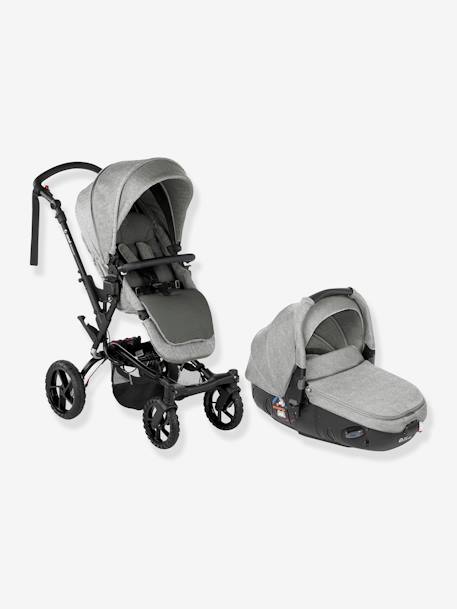 Combiné JANE Crosswalk + nacelle auto Matrix Light 2 collection 2022 Gris (Dim grey)+Noir (Cold black) 1 - vertbaudet enfant 