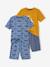 Lot de 2 pyjashorts garçon baleines BASICS Lot moutarde et bleu 1 - vertbaudet enfant 