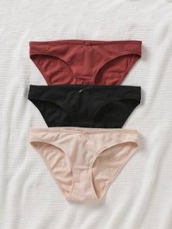 Vêtements de grossesse-Lingerie-Lot de 3 culottes de grossesse en coton bio