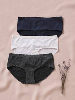 Vêtements de grossesse-Lingerie-Culotte, shorty-Lot de 3 shorties de grossesse sans coutures en microfibre