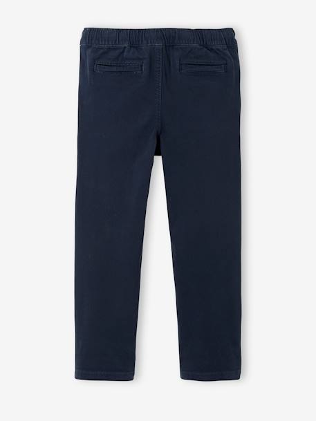 Pantalon esprit chino facile à enfiler garçon encre+VERT 6 - vertbaudet enfant 