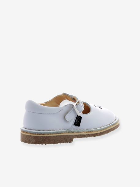 Sandales cuir tannage végétal Dingo 2 ASTER® blanc+camel+marine 5 - vertbaudet enfant 