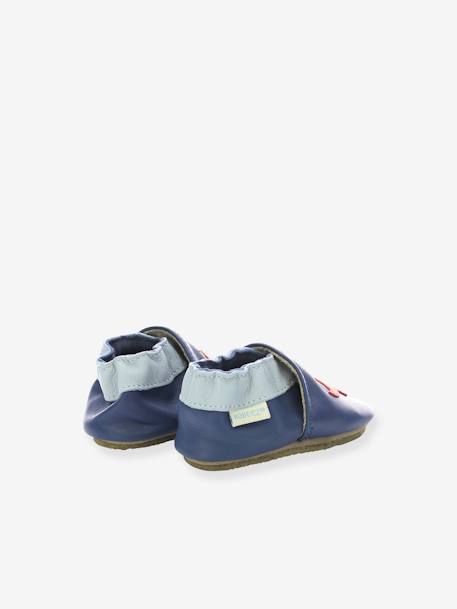 Chaussons cuir souple bébé Dino Time ROBEEZ© marine 5 - vertbaudet enfant 