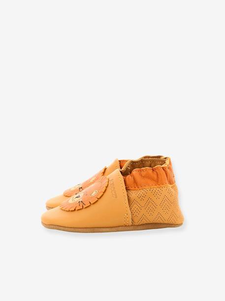 Chaussons cuir souple bébé Grooar ROBEEZ© camel 3 - vertbaudet enfant 