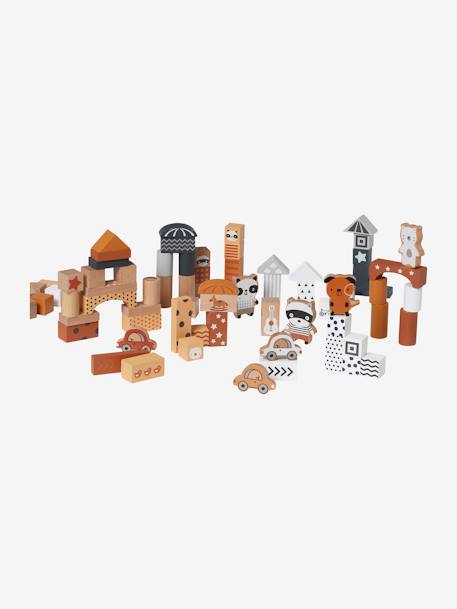 Baril de construction 100 pièces en bois FSC® gris 2 - vertbaudet enfant 