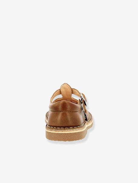 Sandales cuir tannage végétal Dingo 2 ASTER® blanc+camel+marine 10 - vertbaudet enfant 