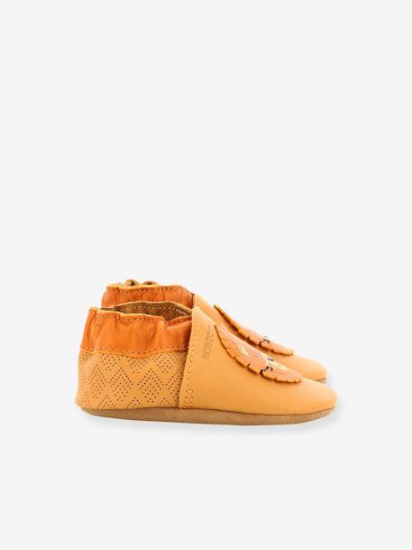 Chaussons cuir souple bébé Grooar ROBEEZ© camel 2 - vertbaudet enfant 