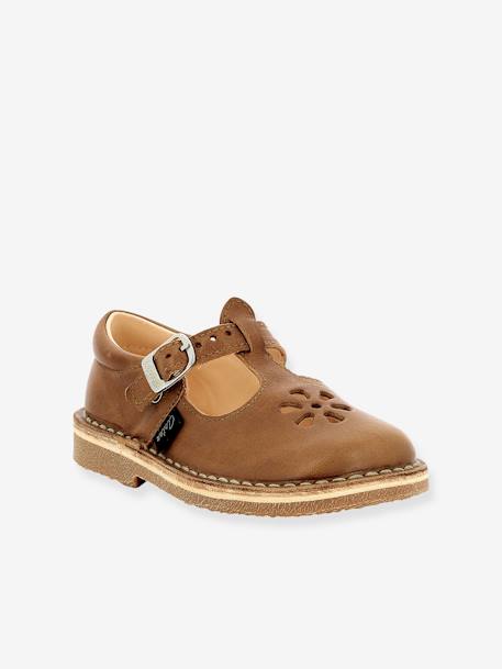 Sandales cuir tannage végétal Dingo 2 ASTER® blanc+camel+marine 7 - vertbaudet enfant 