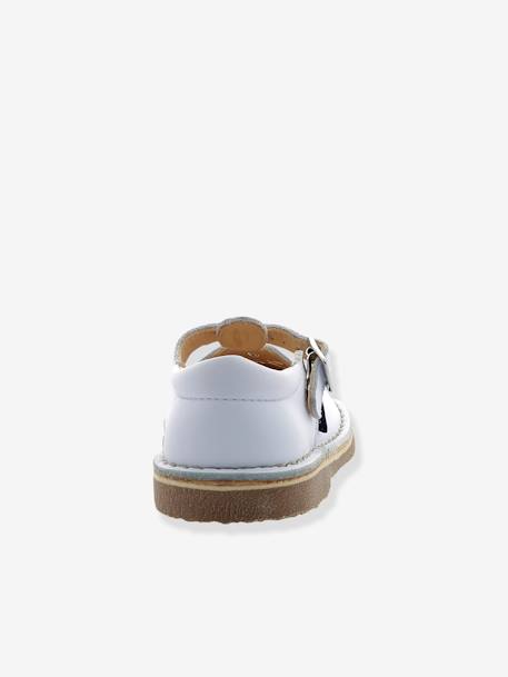 Sandales cuir tannage végétal Dingo 2 ASTER® blanc+camel+marine 4 - vertbaudet enfant 