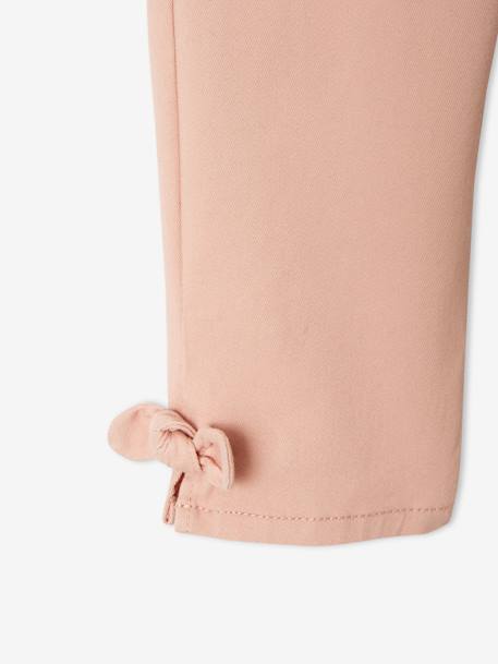 Pantacourt à noeuds fille pêche+rose 11 - vertbaudet enfant 