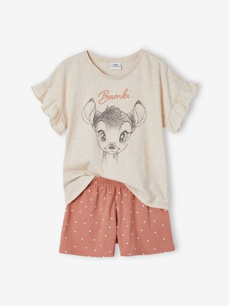 Pyjashort fille Disney® Bambi Beige chiné 1 - vertbaudet enfant 