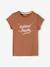 Lot de 3 t-shirts Basics détails irisés fille framboise+jaune pastel+lot camel+lot encre+vert sauge 18 - vertbaudet enfant 