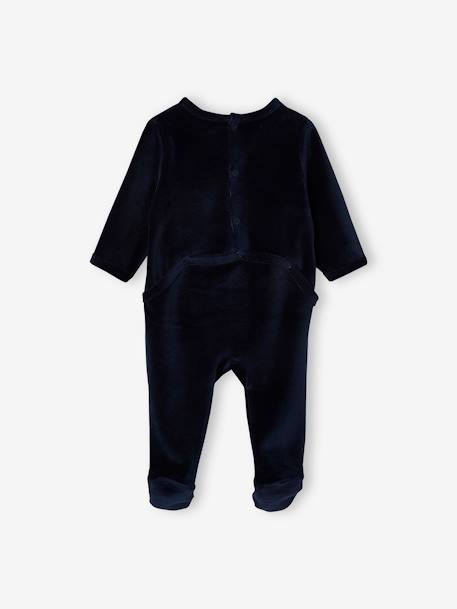 Lot de 2 pyjamas 'en voiture' en velours bébé garçon ouverture zippée lot encre 4 - vertbaudet enfant 