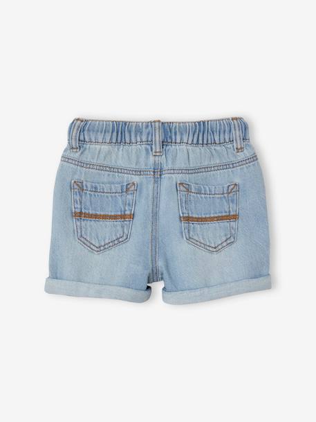 Short en denim bébé double stone 3 - vertbaudet enfant 