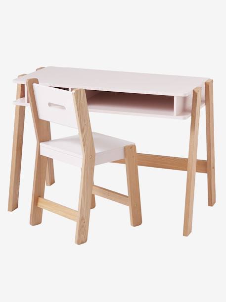 Chaise enfant, assise H 45 cm LIGNE ARCHITEKT blanc/bois+Rose/bois+Vert/bois 8 - vertbaudet enfant 