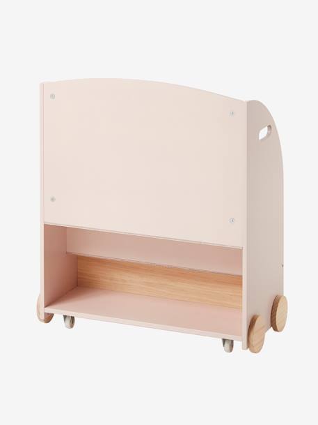 Etagère pour livres à roulettes LIGNE SCHOOL blanc+Rose+Vert 9 - vertbaudet enfant 