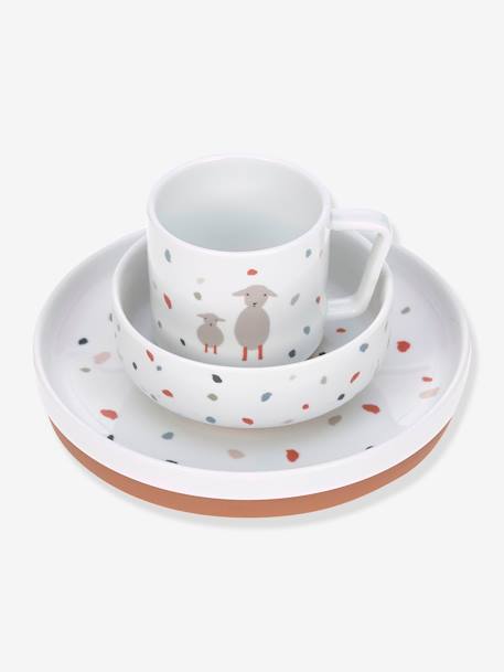 Coffret repas LÄSSIG en porcelaine Tiny Farmer Mouton & oie 2 - vertbaudet enfant 