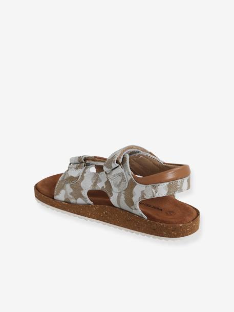 Sandales anatomiques cuir garçon gris camou+marine+taupe 3 - vertbaudet enfant 