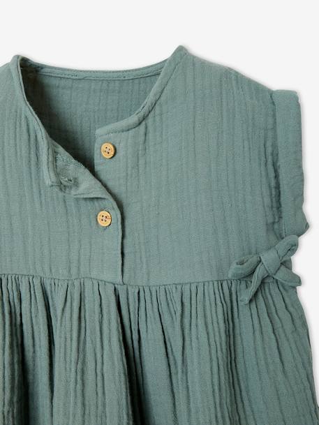 Robe bébé en gaze de coton vert 3 - vertbaudet enfant 