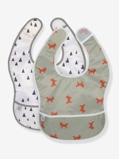 Lot de 2 bavoirs avec poche LÄSSIG Little Forest  - vertbaudet enfant