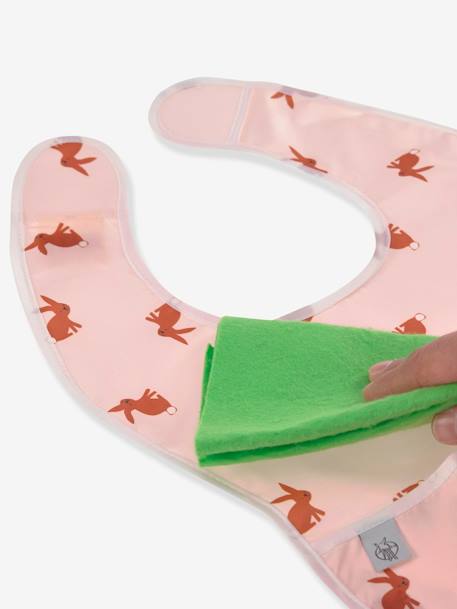 Lot de 2 bavoirs avec poche LÄSSIG Little Forest Little forest lapin - Rose + b+Little forest renard - Vert ol 4 - vertbaudet enfant 