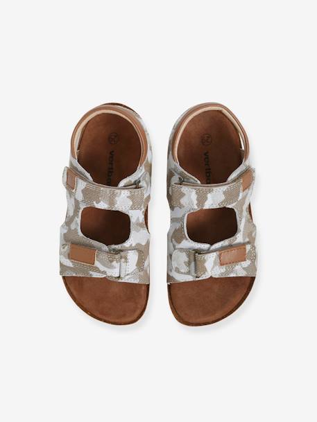 Sandales anatomiques cuir garçon gris camou+marine+taupe 4 - vertbaudet enfant 