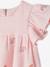 Robe brodée fleurs en gaze de coton fille rose 4 - vertbaudet enfant 