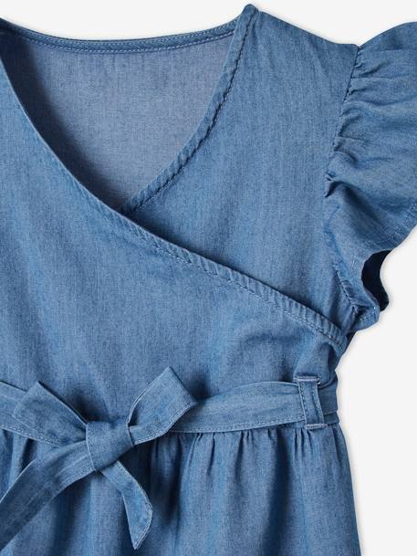 Robe en denim léger effet portefeuille fille stone 4 - vertbaudet enfant 