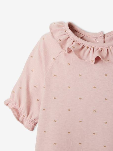 T-shirt à collerette bébé bleu imprimé+rose imprimé 6 - vertbaudet enfant 