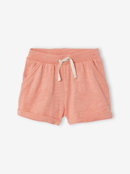 Lot de 2 shorts en jersey fille lot rose+vert d'eau 2 - vertbaudet enfant 