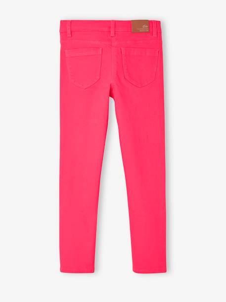 Pantalon slim fille Morphologik tour de hanches LARGE framboise+jaune+marine foncé+marron clair+rouge clair+vert 3 - vertbaudet enfant 