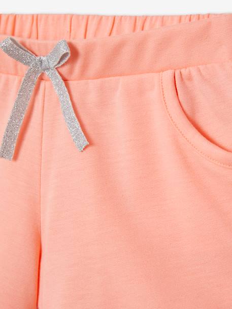 Short sport Basics fille en molleton marine foncé+rose+terracotta 7 - vertbaudet enfant 